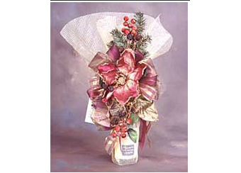 Elegantly wrapped wine bottle