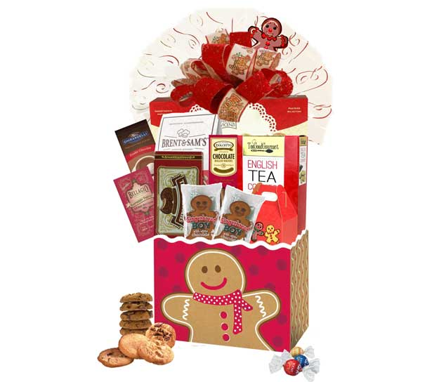 Gingerbread Basket Box filled with sweet treats