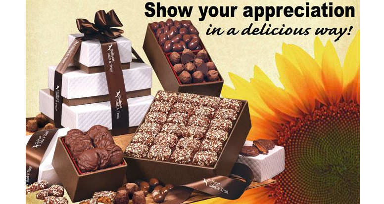 Thank you gift filled with delicious chocolates