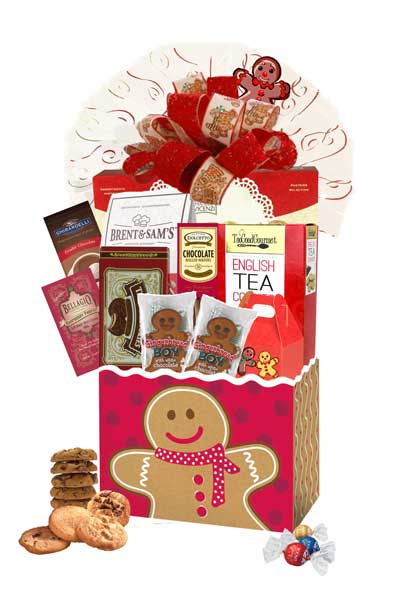 Gingerbread Basket Box filled with sweet treats