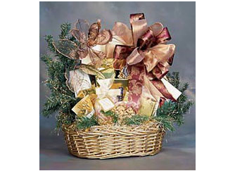 Large gourmet holiday gift basket