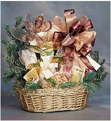 Large gourmet holiday gift basket