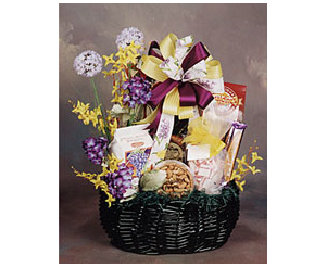 Grand Gourmet Gift Basket - nuts, pretzels and chocolate